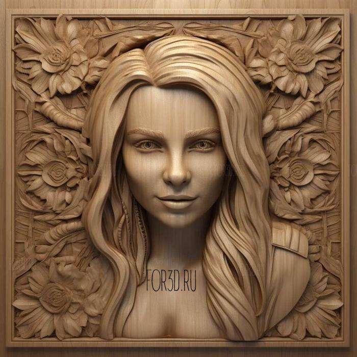 Britney Spears 1 stl model for CNC